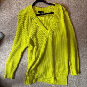 Neon Yellow express sweater size small
